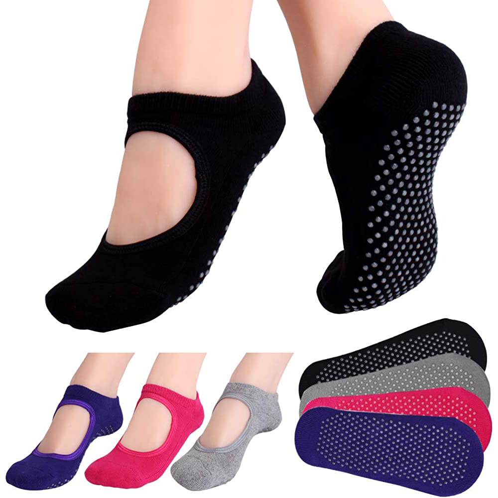Medias Para Pilates Y Yoga - Backless Non-slip Fitness Pilates Socks Cotton