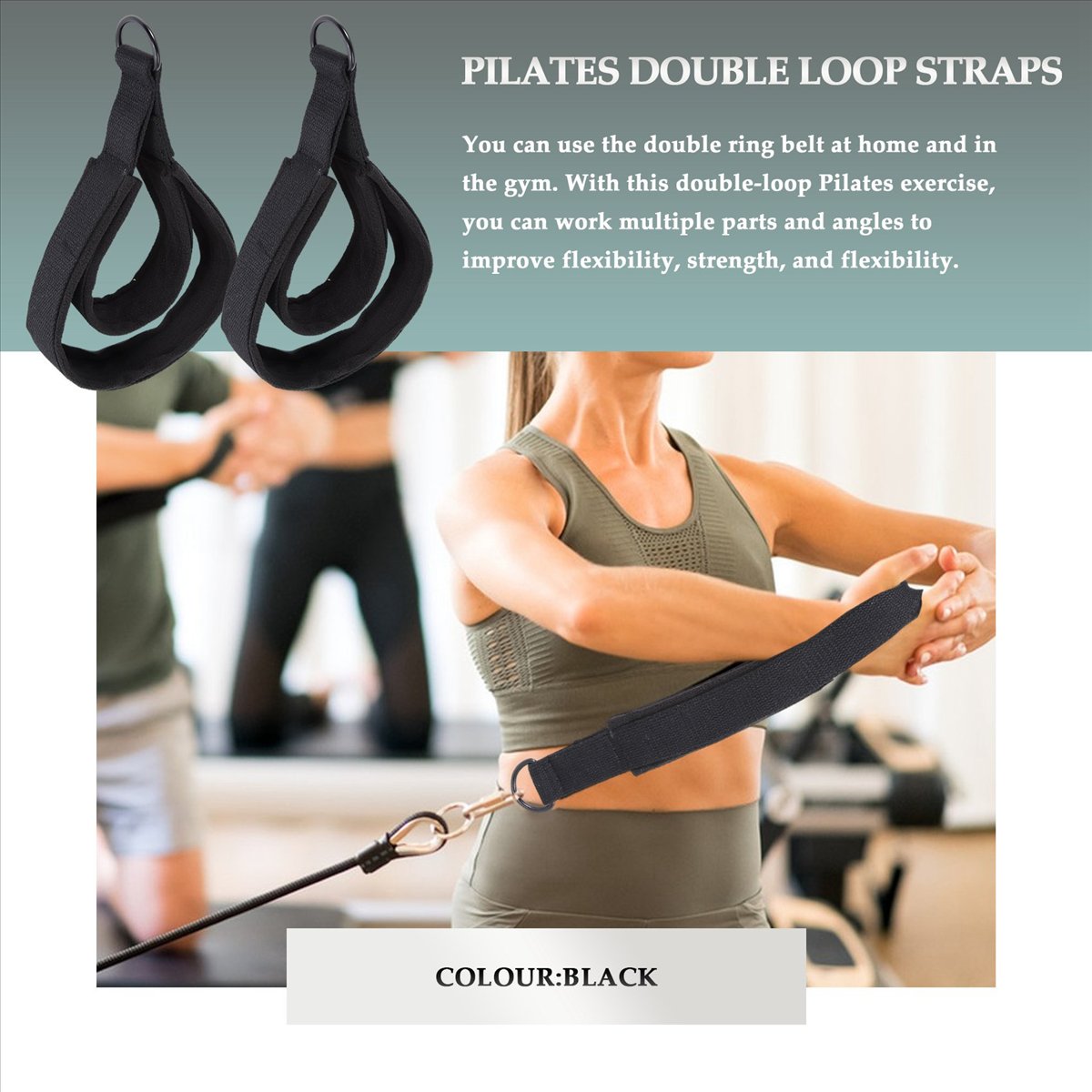 Pilates Ankle Strap - 【STOCK】2PCS Pilates Double Loop Straps,Feet Fitness