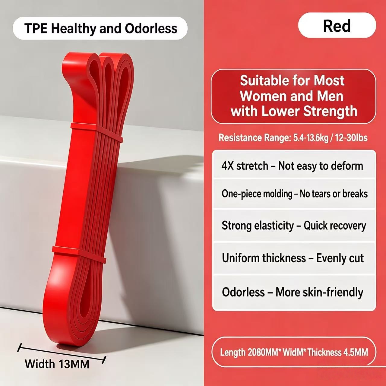 TPE Resistance Bands 6 Levels  - Pilates And Yoga Difference recension och pris