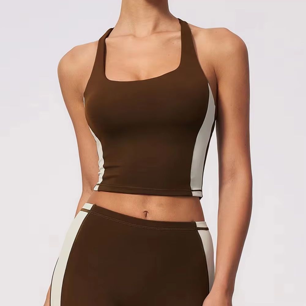 Women Halter Color Block Padde - Pilates Yoga Equipment recension och pris