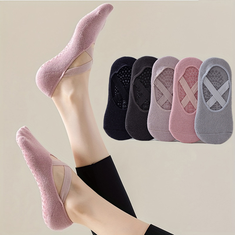 Women's 5-Pair Pure Color Yoga - Pilates Ankle Strap recension och pris