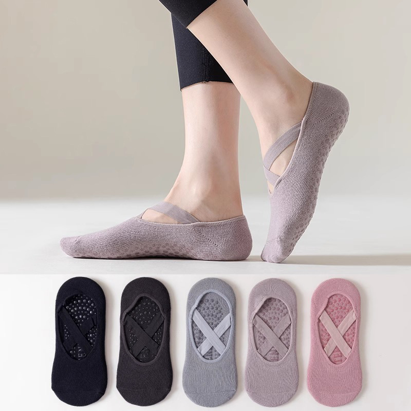 Women's 5-Pair Pure Color Yoga - Pilates Ankle Strap recension och pris