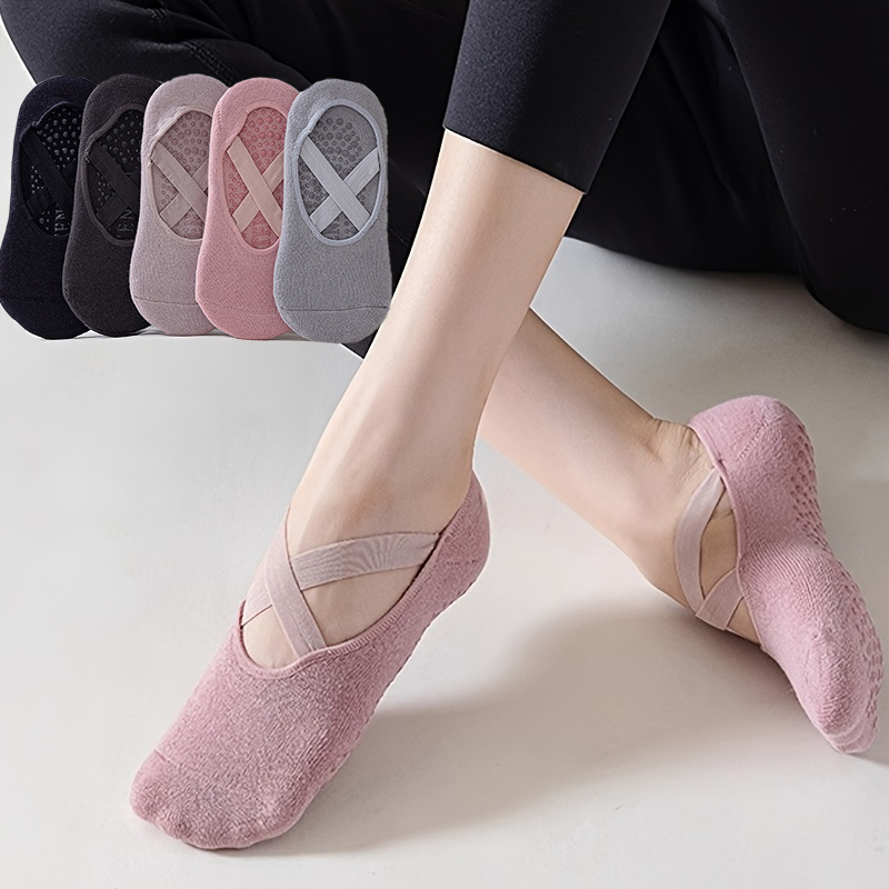 Women's 5-Pair Pure Color Yoga - Pilates Ankle Strap recension och pris