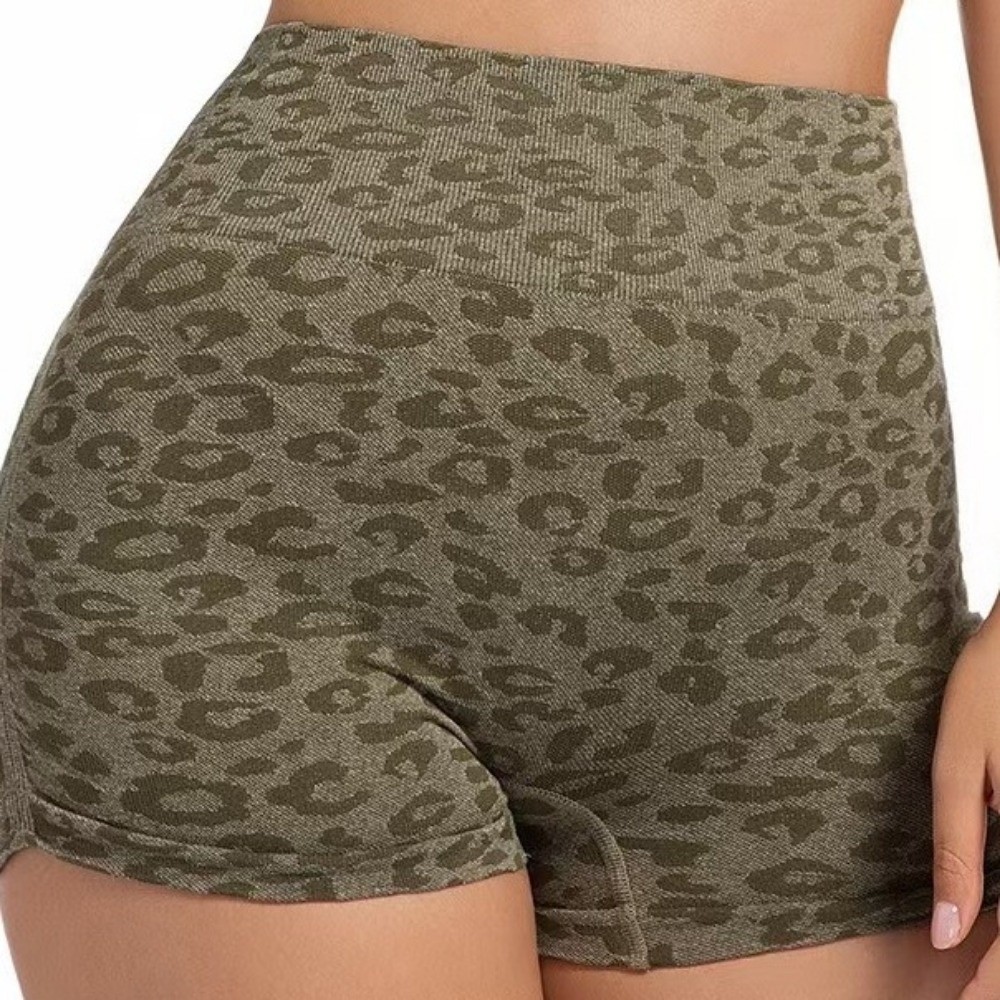 Casual Leopard High Waist Shor - Pilates Yoga Oxford recension och pris