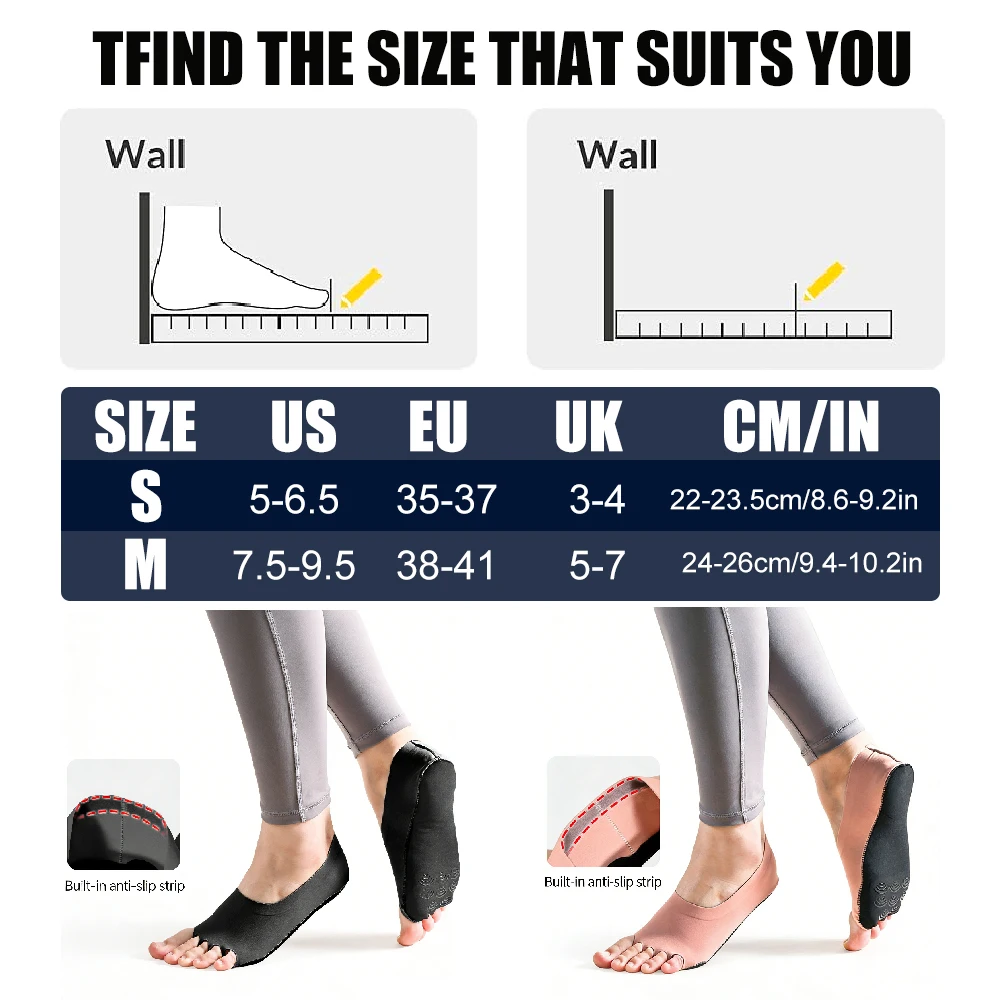 1Pair Toeless Yoga Socks for W - Home Pilates Yoga recension och pris