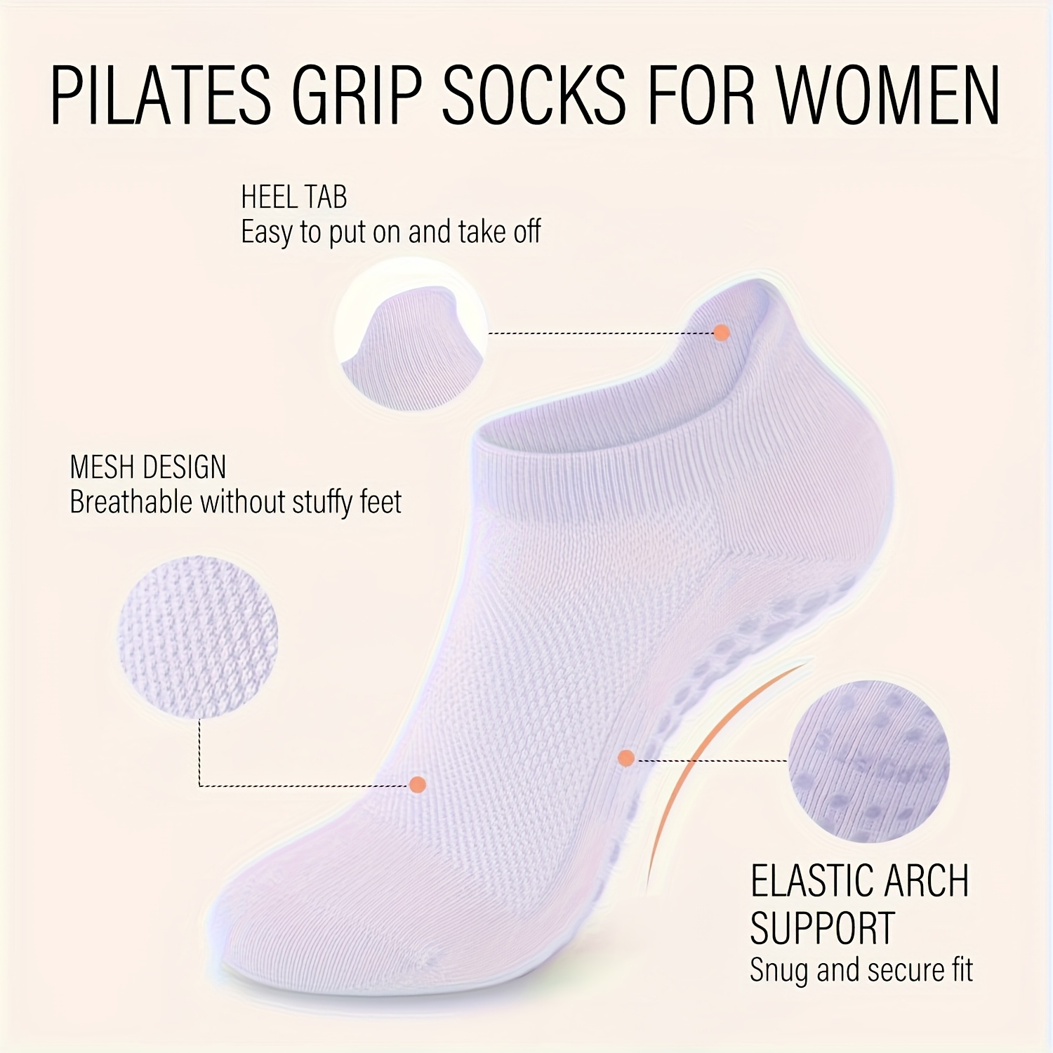 1 Pairs Grip Pilates Socks for - Medias Para Pilates Y Yoga recension och pris