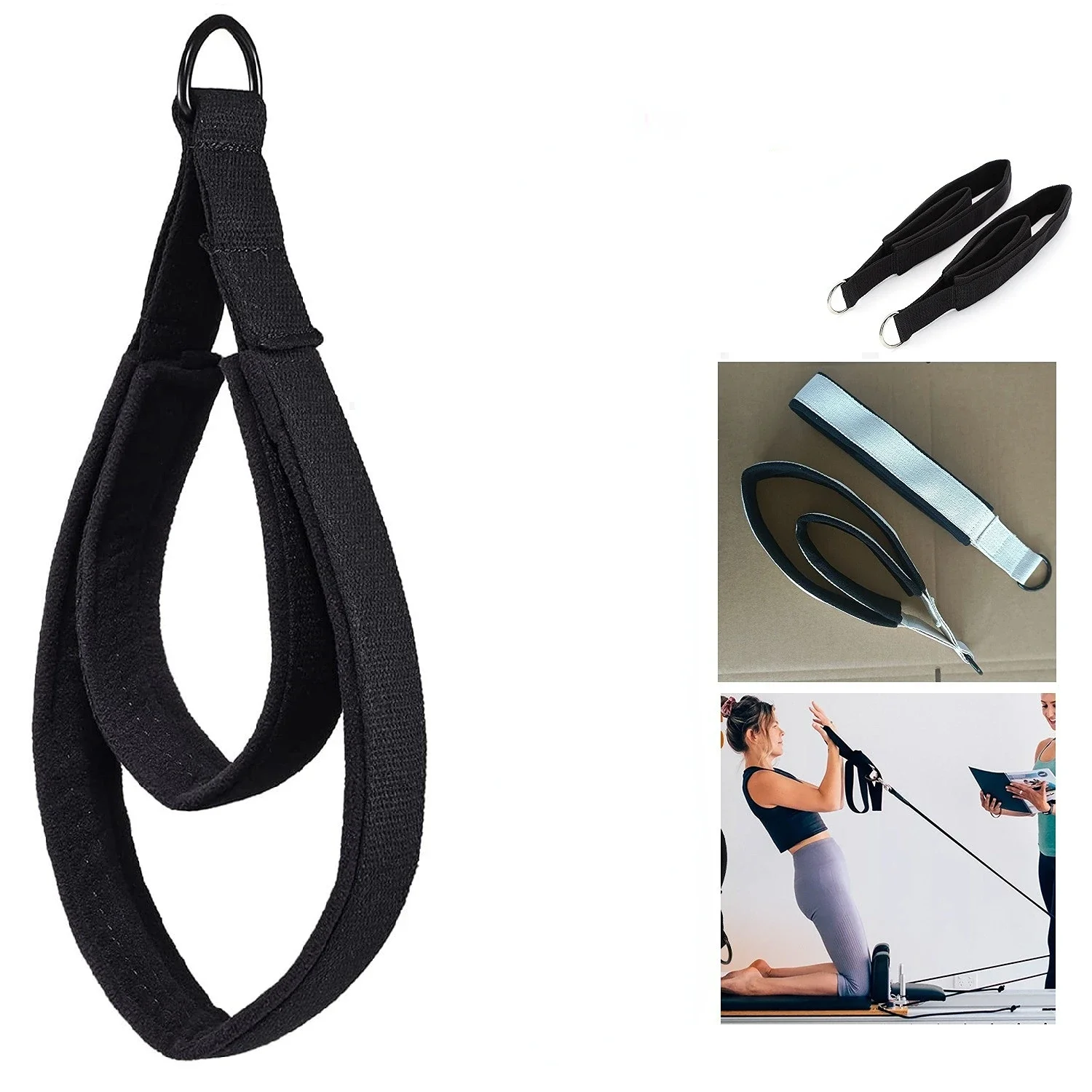 1PC Double Ring Elastic Yoga P - Pilates Ankle Strap recension och pris