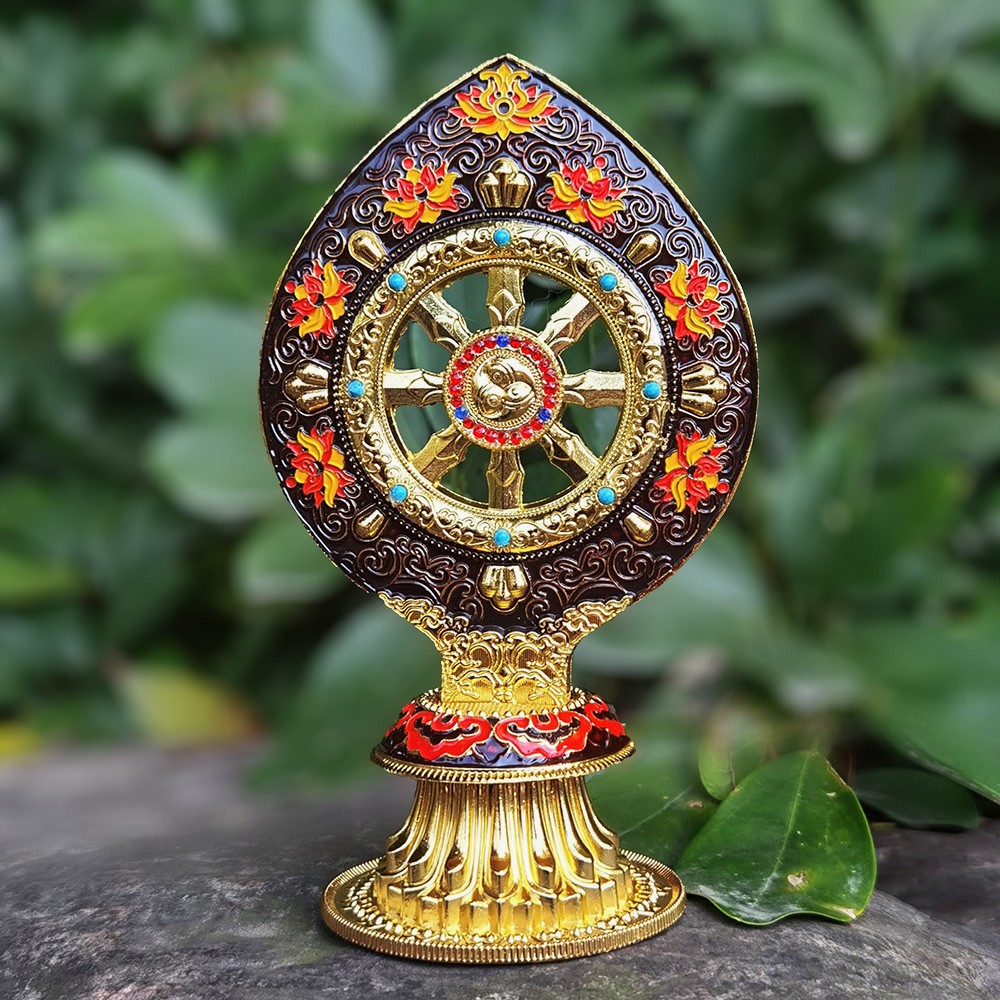 Tibetan Dharma Wheel Decor for - Yoga Wheel Dharma recension och pris